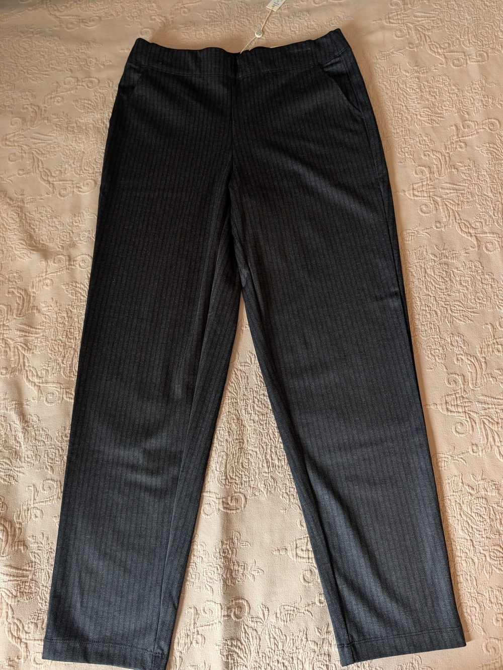 Max Studio Charcoal Pinstripe Trousers